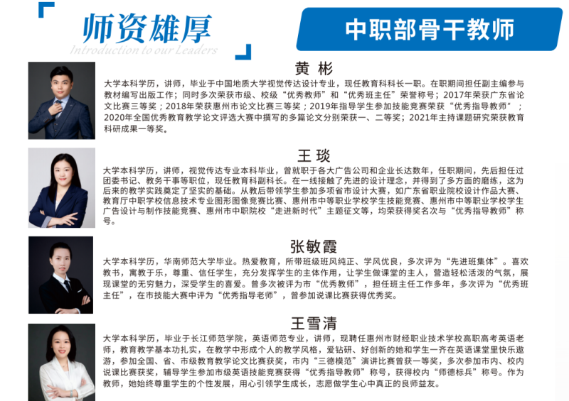 中職部骨干教師